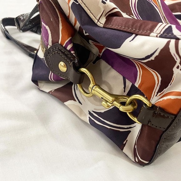 ❗️SOLD ❗️Coach F20034 Brown Multi Ashley Hand Scarf Print Satchel Bag Purse - Picture 5 of 10